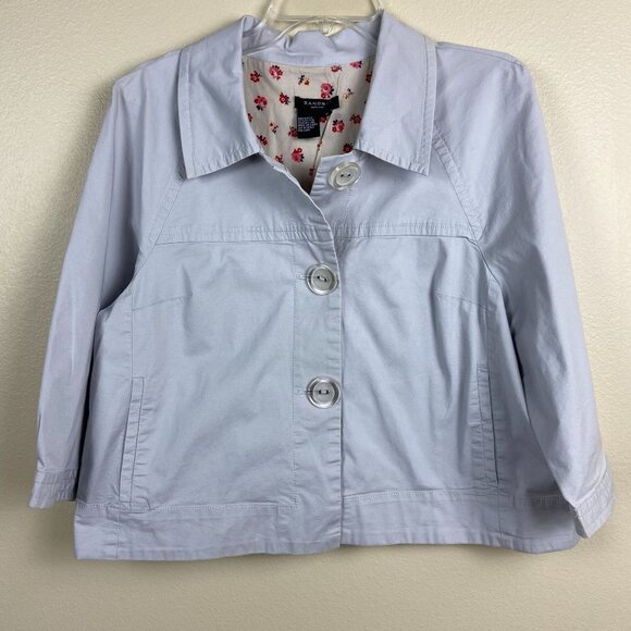 SANDRO Sportwear Light Grey Button Down Blazer Size 1X - Picture 1 of 12
